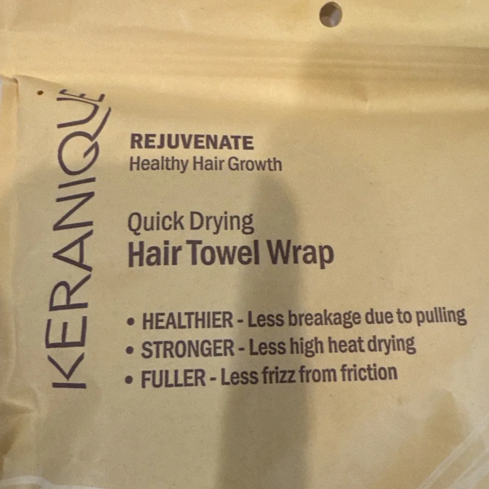 Keranique Quick Drying Hair Towel Wrap - Less Frizz and Breakage - NEW & SEALED